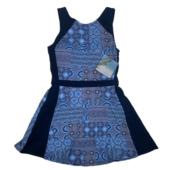 NWT Sunseeker Swimwear One Piece Printed Modest Swimsuit with attached skirt - Picture 2 of 13